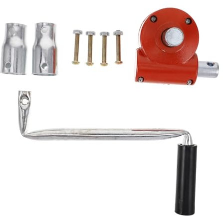 Abaodam Argano a Manovella Manuale per Coperture Agricole, Rullo Avvolgitore Metallico Resistente Set di Installazione Completo, Dispositivo Regolabile per Avvolgimento Pellicole Agricole