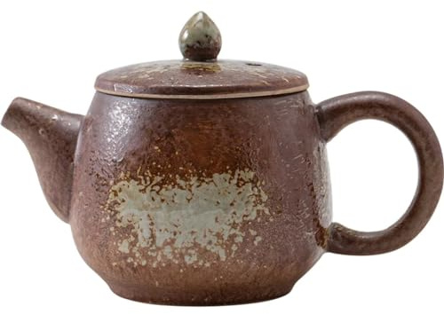DYHWAC Retro Rough Pottery Tea Pot Porcelain Teapot Clay Coffee Teapot and Cup Set Kettle Clay Samowar Teekannen