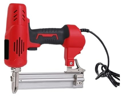 Agrafeuse pneumatique professionnelle pour tapisse Pistolet à ongles électrique 2600W 220V, agrafeuse cadre en bois, Construction de meubles, outil for le travail du bois(Machine and nail)