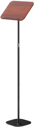 MagiDeal Atril de Lectura de Pie Soporte para Libros Atril de Música Y Recetas de Madera de Roble Ajustable Y Pinzas Elásticas Adecuado para Hogar, 50 a 130 cm, Individual