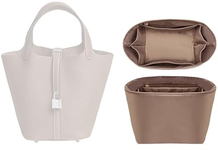 Taschen-Organizer, Nylon, Aufbewahrungstasche, Taschen-Aufbewahrungseinsatz für Hermes Picotin18/22 Handtasche(Gray,Picotin18)