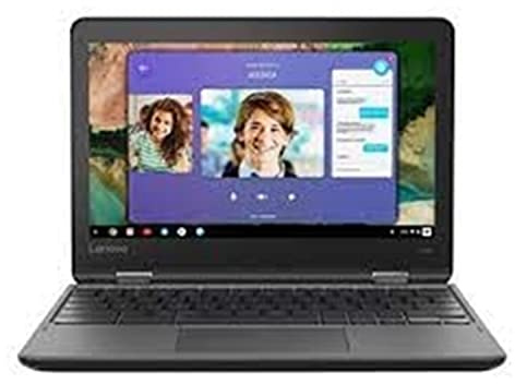 2020 Lenovo Chromebook 300e 2nd Gen with AMD A4-9120C (11.6-inch, 4GB RAM, 32GB SSD) (QWERTY English) Black (Renewed)