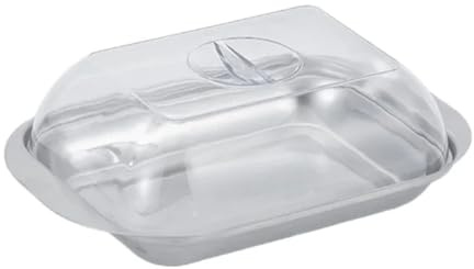 Mantequillera Plato de acero inoxidable for mantequilla y queso, hermético, apto for frigorífico, multiusos, for el hogar, restaurante, cocina, almacenamiento con tapa(PC cover no handle)