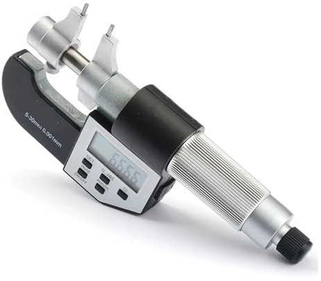 Micrómetro digital 5-30 mm 25-50 mm 50-75 mm 75-100 mm IP54 Micrómetro interior 0,001 mm pulgadas/mm Calibrador electrónico de precisión Para múltiples escenarios(Digital 5-30mm)