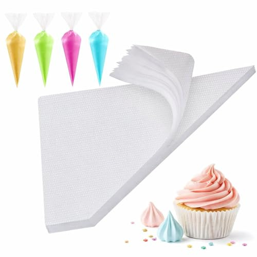 100 mangas pasteleras desechables, mangas pasteleras con 6 boquillas de acero inoxidable, 2 adaptadores, 1 cepillo de limpieza y 2 clips, juego de manga pastelera, accesorios para hornear, mangas