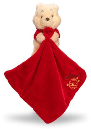 Disney Winnie Puuh Plüsch mit Schmusetuch, aus 100 % recyceltem Material, Schmuse- & Einschlaftuch für Babys ab 0 Monaten, nachhaltig & weich