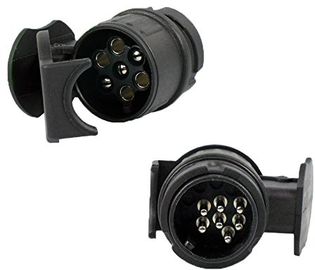 The Drive PKW Anhänger Adapter 13 auf 7-polig | Kurze Version | Mini-Kurzadapter