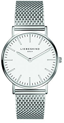 Liebeskind Damen Analog Quarz Armbanduhr mit Edelstahlarmband silberfarben