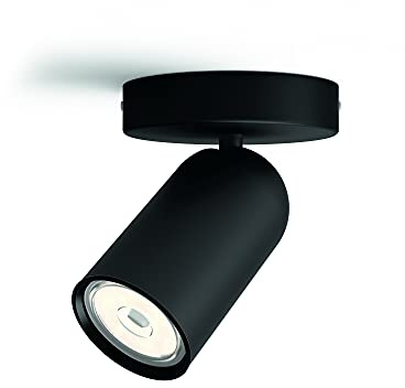 Philips myLiving PONGEE black LED Spot light - Punto de luz (Foco de superficie, GU10, 1 bombilla(s), LED, 220-240 V, Negro)