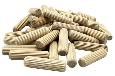 Rhino Wood Industries: 1/2 x 2 Wooden Dowel Pins, 100-Pack – Birch Hardwood, Kiln-Dried, Fluted & Beveled (1/2 x 2, 100pk)