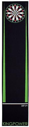 Kingpower Dart Teppich Grün Target Oche Matte Steeldart Dartpfeile Dartboard Zubehör Dartteppich Darts Abwurflinie Schutz Gummi Boden Dartscheibe 290 x 60 cm