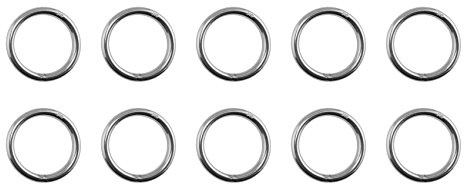 10 Stück Edelstahl 316 rund geschweißt 5/32 Zoll x 3/4 Zoll (4 mm x 20 mm) Marine Grade