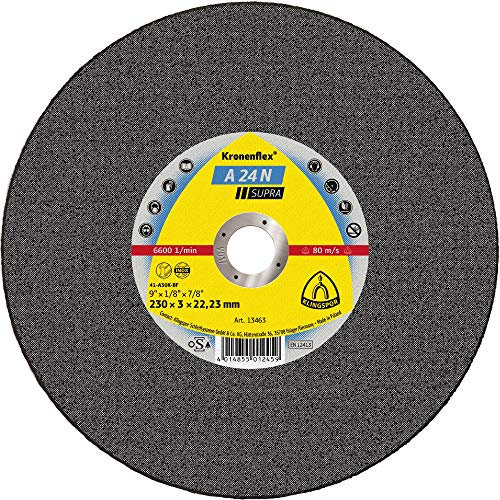 Klingspor A 24 N Lot de 25 disques à tronçonner coudés 180 x 3 x 22,23 mm