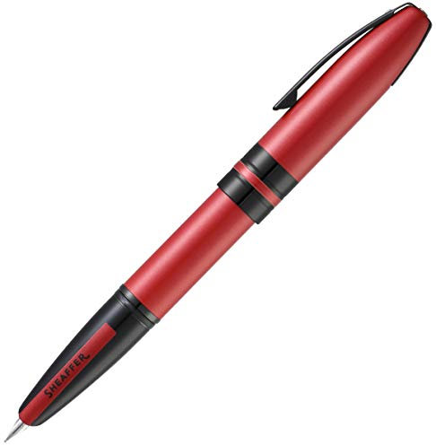 Sheaffer Icon Metallic Red with Gloss Black PVD Appts. Fountain Pen - Fine Nib