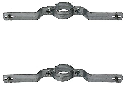 Kleberio® 2 Rohrschellen DN76 (Bohrlochabstand 500mm) verzinkt für Rundrohr 76mm Rohrschelle für Schilderbefestigung Rohrhalterung Schellen Set inklusive Befestigungsschrauben für das Schild