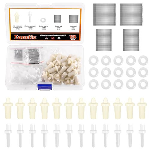 Tanstic Plantage Rollladen-Reparatur-Set, inklusive federbelasteten Rollladenstiften, 1,6 cm / 0,78 Zoll Neigungsstangenlüften, Unterlegscheiben, Reparaturstifte für Fensterwerkzeuge, 200 Stück