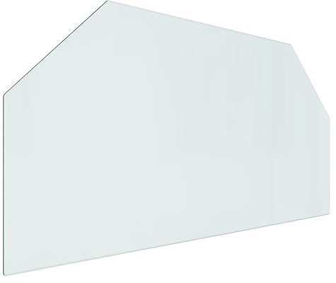 vidaXL Kaminofen Glasplatte Kaminplatte Kaminglas Ofenglas Bodenplatte Funkenschutzplatte Glasbodenplatte Kaminbodenplatte Sechseck 100x50cm