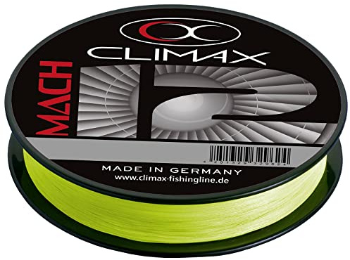 Climax Mach 12 Spiral Braid 135m 0,09mm fluogelb Geflochtene Angelschnur