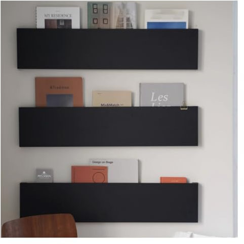 zeitungsständer zeitschriftenständer 3pcs Wand montiert schwarz Metall Magazinhalter für Literaturaufbewahrung, Organizer Hängende Magazin Rack Bücherregale Display Stand, für Haus Wartezimmer Wohnzim