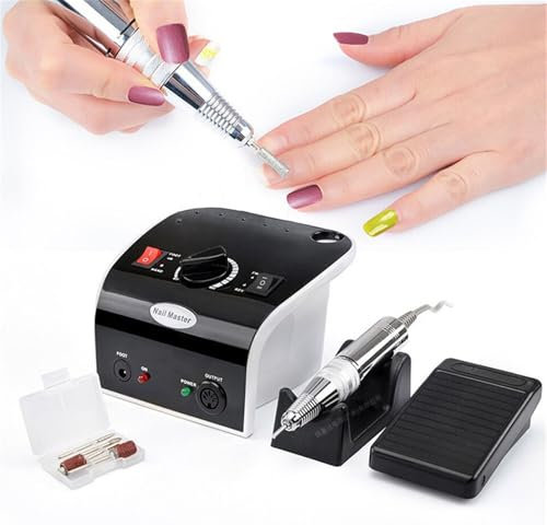 Fresadora de uñas, fresadora de uñas, 35000 rpm, fresadora eléctrica para uñas de gel, kit profesional de manicura, pedicura