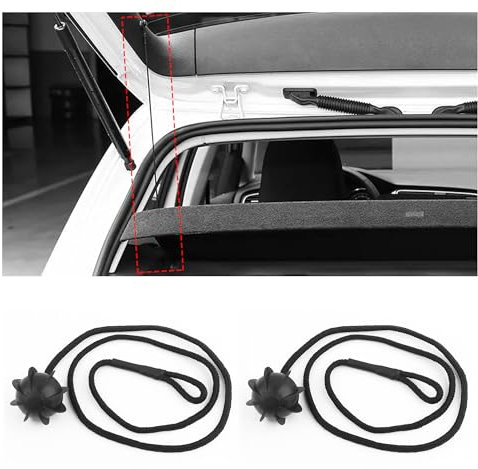 2 Pezzi Corda per Il Baule Posteriore dell'Auto OEM#1K6863447A,Cordino per Portabagagli Auto con Sfera in Gomma e Scatto,Universale Corde Accessori Auto Interno per Auto Camion SUV