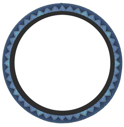 Gradient Blue Denim 15 Zoll Auto Lenkradbezug - Dicker Rutschfester Dehnbarer Lenkradschutz für PKW SUV LKW Einfache Installation