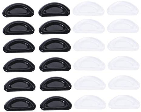 SEWOART 12 Paar Nasenpads Aus Silikon Für Brillen Halbmondförmige Rutschfeste Nasenpads Brillen-zubehör Selbstklebend Strapazierfähig