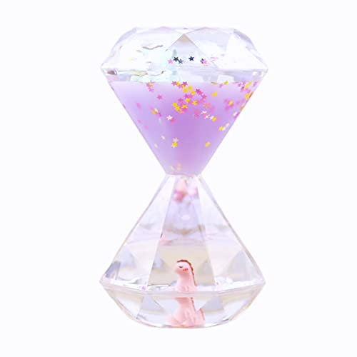 Minuteur de Sablier Liquide, Liquid Motion Timer Bubblert Lampe à Lave Colorée Fidget Toy Sablier Jouet à Mouvement Liquide Jouets Sensoriels pour Relaxation, Soulager Stress, Apaisant (Violet)