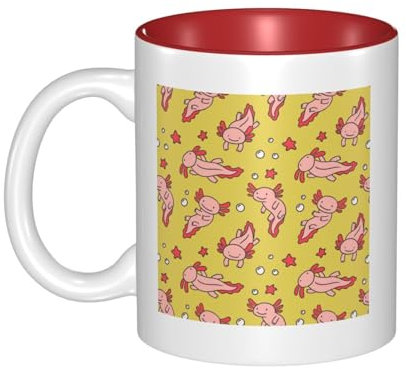 Oudrspo Taza de café, tazas divertidas, tazas de té, tazas de viaje, taza de cerámica con asa, taza de café divertida, regalos para amigos, 11 oz, salamandra gigante