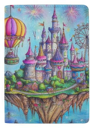 Bunte Reisepasshülle für Herren, Buntes Märchen-7