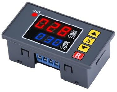 AIRUIXI Relé Temporizador Controlador de Tiempo programable T3231 CA 110 V, 220 V CC 12 V Relé de retardo de Tiempo Digital Interruptor de Control del Temporizador de Ciclo Salida Activa(DC 12V)