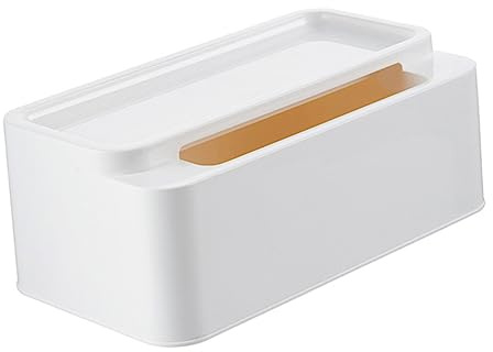 DECHOUS Scatola Porta Fazzoletti Rettangolare Leggera in Materiale Facile Da Pulire, Contenitore Per Tovaglioli Da Tavolo e Bagno, Organizer Carta Per Soggiorno e Ufficio