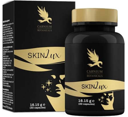 Carnium Botanicals Skin Lux – Haut Haare Nägel Kapseln mit Biotin, Zink & Vitamin A – Natürliche Formel für reine & gepflegte Haut – 30 Kapseln