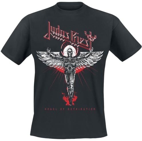 Judas Priest Album Tracklisting Homme T-Shirt Manches Courtes Noir 100% Coton Regular/Coupe Standard