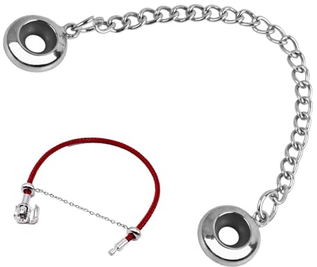 Jecdfs 1pcs Rubber Spacer Stopper Charm Safety Chain,Charm Spacer für Armbänder, Elegantes Schmuckzubehör, Verhindert das Verrutschen von Perlen, 72mm Länge