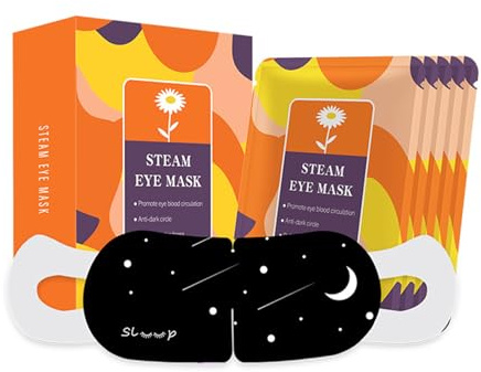 Steam Eye Mask - 10 Pack Warming Eye Mask, Self Heating Warm Eye Mask, Disposable Heated Sleep Eye Masks, Moist Hot Warm Eye Compress for Dry Eyes Puffy Eyes, Dark Circles, Relief Stress Eyes Fatigue
