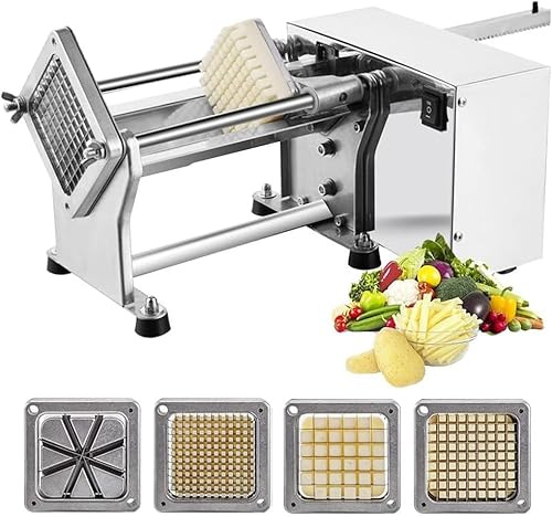 Aioneer Electric French Fry Cutter With 6Mm 9Mm 13Mm Potato Chip Cutter Machine Stainless Steel Electric Potato Cutter Chipper Chip Cutter