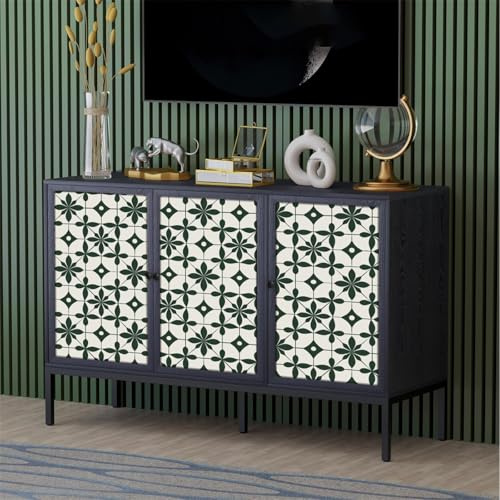 Piastrelle Adesive Bagno Verde Mattonelle Adesive Cucina,Decorazione Murale in Pvc Impermeabile,Per Armadietto, Mobili,Può Essere Riutilizzato