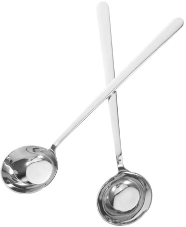 Cucharón de Sopa Grande de Acero Inoxidable, 2 Piezas, Plata