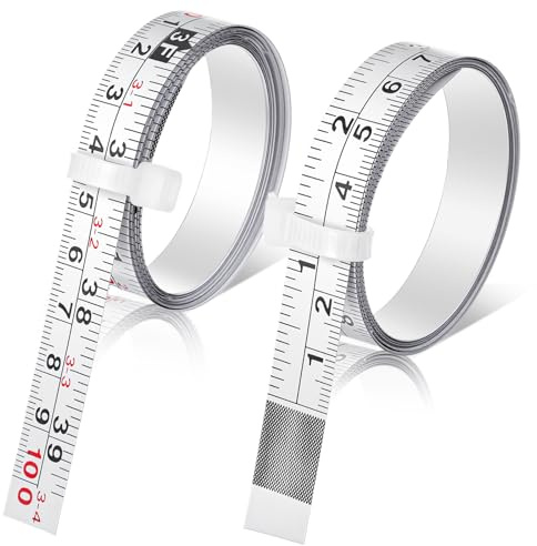 Ymapinc 2Pcs Steel Self Adhesive Measuring Tape, 100cm Tape Ruler Measure