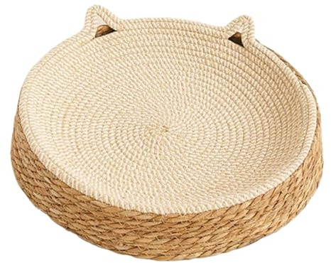 Rascador para Gato - Tablero Tejido Transpirable,Cama de Cuerda de Algodón con Diseño de Orejas de Gatito | para Juego, Ejercicio, Enriquecimiento, Actividad, Corte de Uñas, Cuidado de Patas y