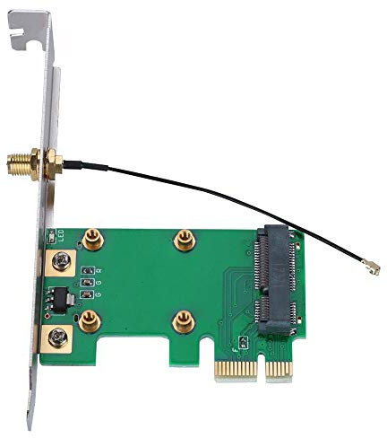 PCI Express to Mini PCI Express Card Adapter Wireless Network Ethernet LAN Mini PCI-E Riser PC to Laptop Network Card Adapter Converter Antenna WiFi