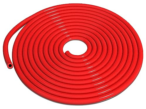 MODAUTO Tubos de Vacío,Tubos de silicona,Manguitos de silicona, Diametro 3-7mm,Longitud 3m, Color Rojo Modelo E330ARD