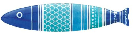 EASY LIFE Piatto a Forma di Pesce 30 x 7 cm Sea Friends - vers. C