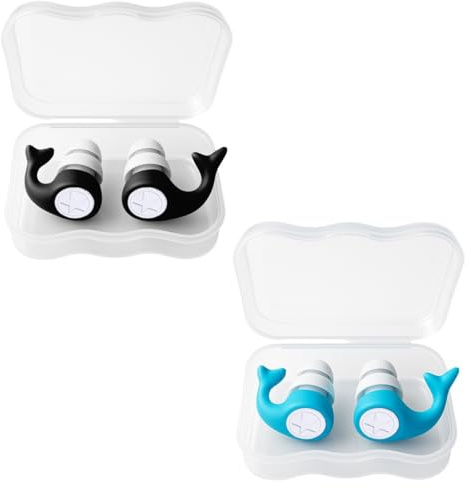 COYUN Tapones para los oídos para Natación, 2 Pares de Tapones Tapones Oidos Natación para los oídos de Silicona Reutilizables Impermeables para Nadar, Surfear, Esnórquel y Otros Deportes Acuáticos