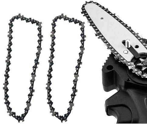 Candeon motosierra 6 pulgadas, 2 cadenas de repuesto para minisierras, cadena negra