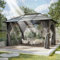 Devoko Tonnelle de Jardin 3x4 Imperméable, Tonnelle de Jardin Extereur en Aluminum, Gazebo de Impermeable Panneau de Protection Solaire Double pc Uv50+, Barnum Gris