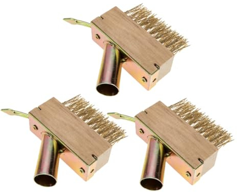 UPKOCH Spazzola per Diserbo e Pulizia Pavimentazioni Esterne Set da 3 Pezzi Filo D’Acciaio, per Rimozione Muschio e Detriti da Fughe, Vialetti, Patii e Marciapiedi, Utensile Manuale