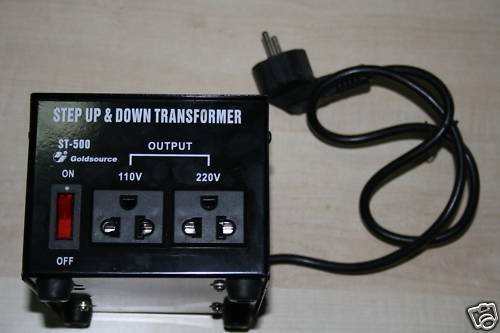 Transformador Adaptador tensión 220/110 – 110/220 500 W Profesional