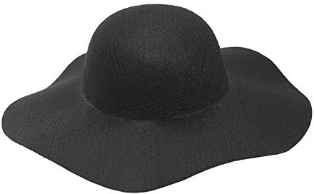 W WIDMANN MILANO Party Fashion - Filzhut zum Selbstgestalten | Schwarzer Damenhut zum Bemalen und Verzieren für Karneval, Mottoparty und kreative DIY Projekte